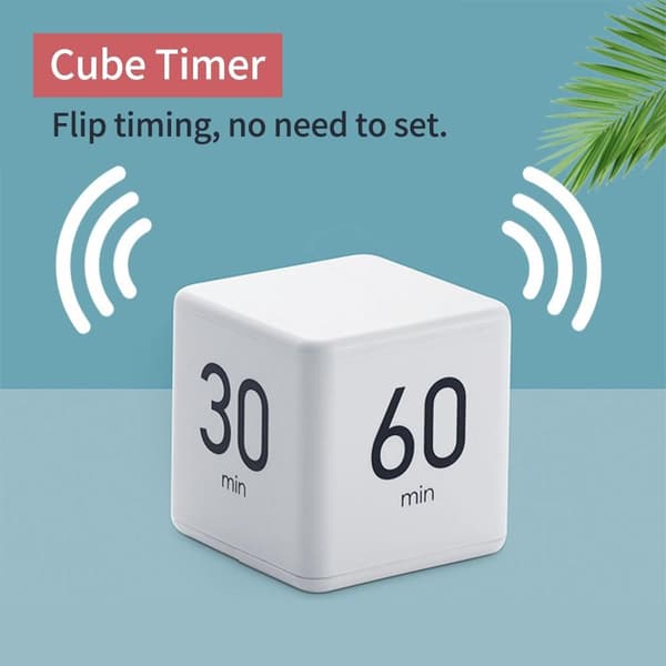 Digital timer nedtelling alarm 1 - 3 - 5 - 10 minutter Vit white