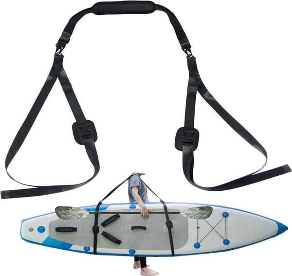 Adjustable Kayak Carrier Strap, Multifunctional Shoulder Strap for Surfboard, Paddleboard, Canoe, Unisex