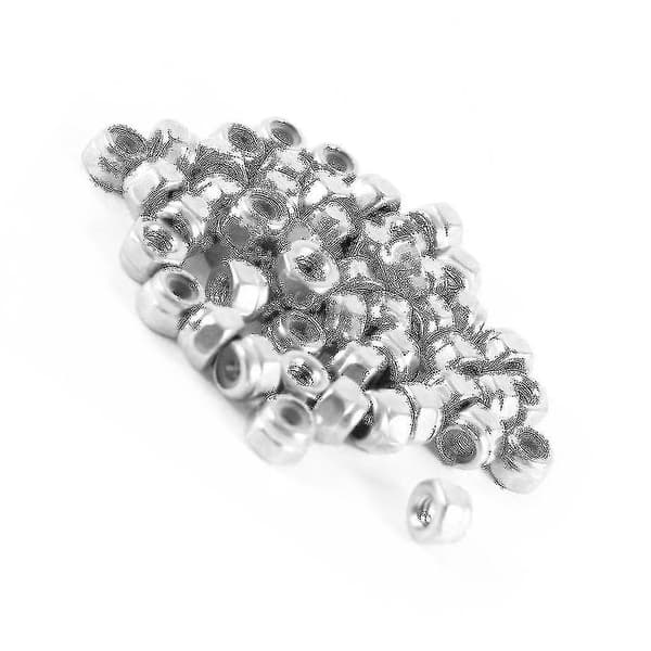 100 stk. 304HC rustfrit stål hardware sekskantmøtrik M2 A2-70
