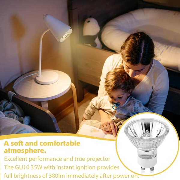 12-pack GU10 Halogenlampor 35W 230V Varmvit 2800K för infälld belysning