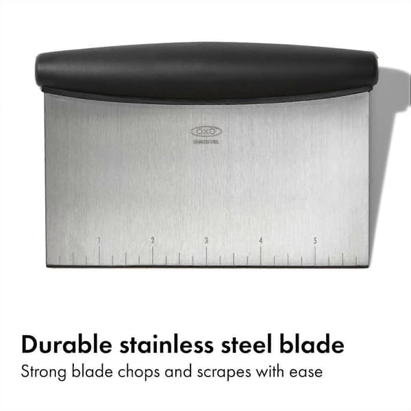 Multifunctional Stainless Steel Scraper and Chopper, Dough Cutter for Pizza, Bread, and Cookie Dough, Multi-purpose Vegetable Chopper, Dishwasher Safe Set