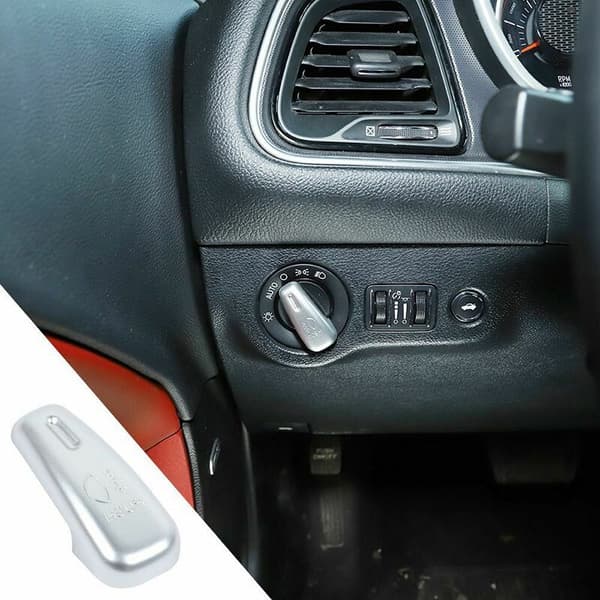 Dekorativt deksel for lysbryter, sølv, for Charger 2010+ 2015 Durango 2011+
