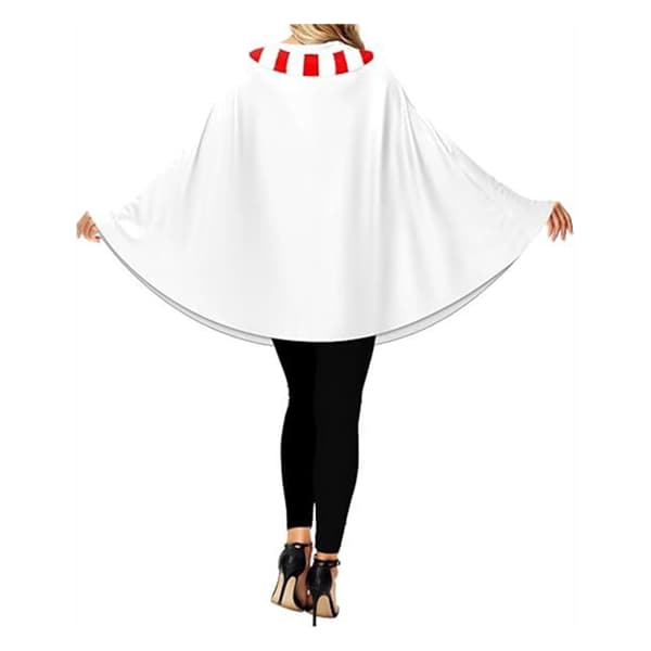 Balklänning Cape Julkläder för Vuxna - Vit White