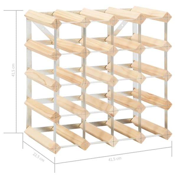 vidaXL Viiniteline 20 pullolle, täysi mänty Beige beige