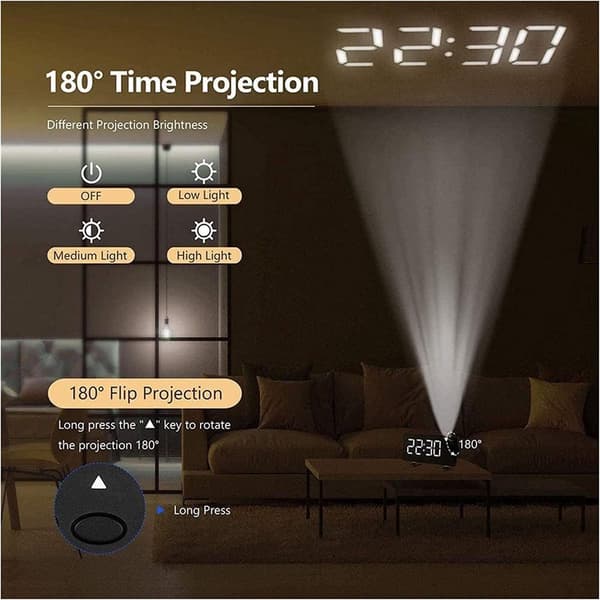 Alarm clock - radio - clock - projection alarm clock - digital alarm clock - projection clock