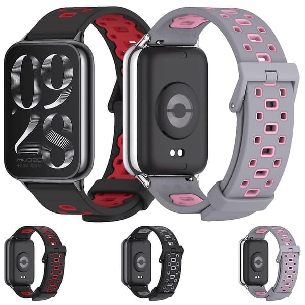 Fyrkantet hul silikonebånd til Xiaomi Mi Band 8 Pro