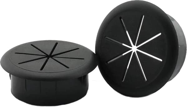 4 st Kabelgenomföring 60 mm ABS Flexibel Svart för Hem Kontor Studie