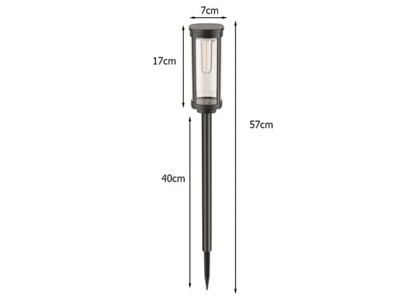 Solcellelampe LED stolpe varmhvit 246