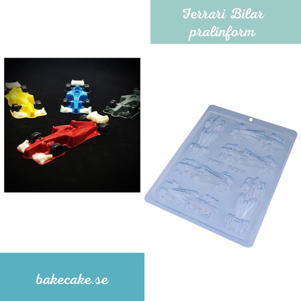 Pralinform Ferrari Biler Sjokoladeform - BWB 9678 Transparent transparent