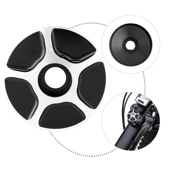 Aluminium Wireless Road Bike Stem Headset Top Cap Black