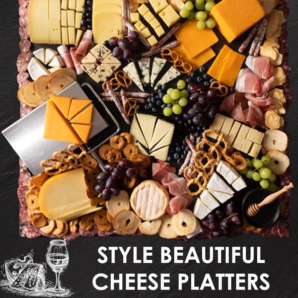Cheese slicer with grated cheese - adjustable cheese board with 4 extra wires for clear cutting