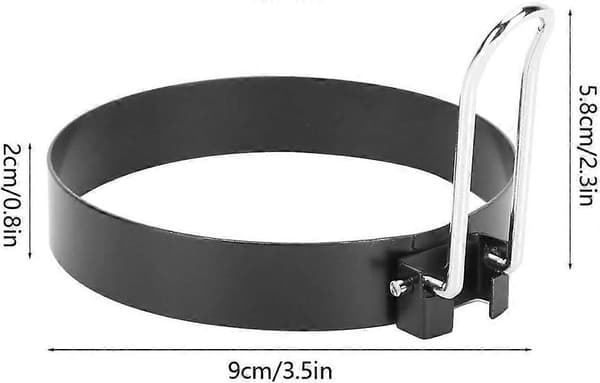 2-pakke eggeringer i rustfritt stål, non-stick med håndtak for stekte egg, pannekaker, muffins