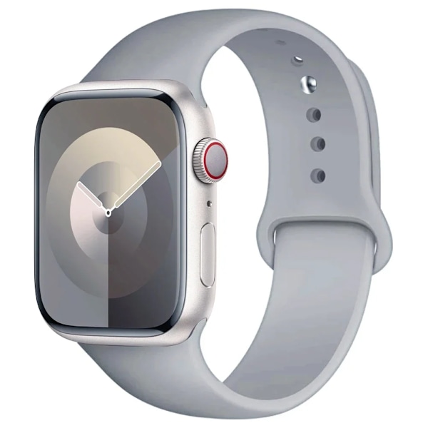 Silikonrem for Apple Watch-reim 44mm 45mm 40mm 41mm 42-38mm 45 mm sportsreim iwatch serie 8 7 6 5 4 3 SE 9 Ultra 2 49mm 44 Tåkegrå 44 Fog gray 49mm-42-44-45mm M-L