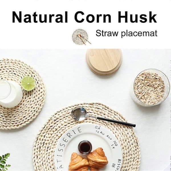 Dining Mat Woven from Corn Husk, Heat Insulating Pot Holder, Kaesi Coaster