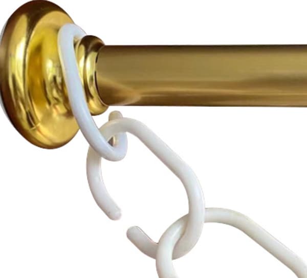 Utdragbar Duschdraperistång 55-90 cm Gyllene Aluminium