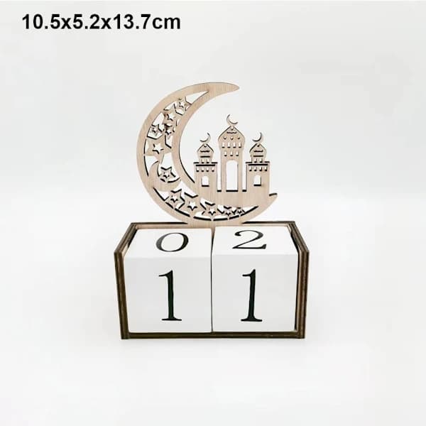 DIY Ramadan Countdown Calendar 2023 Eid Mubarak Wooden Decoration