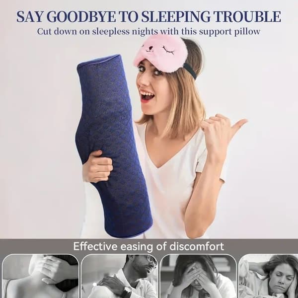 Cervical Neck Pillow, Memory Foam Pillow for Stiff Neck, Neck Support Pillow for Side and Back Sleepers