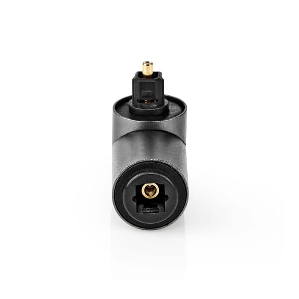 Nedis TosLink-adapter 90° alumiini, harmaa Antracit