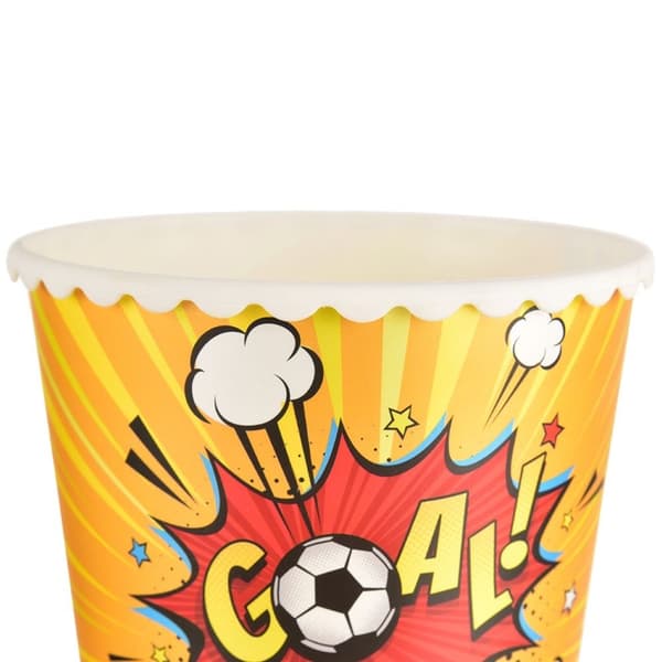 Fodbold-popcornskål 2L Genanvendelig til filmaftener