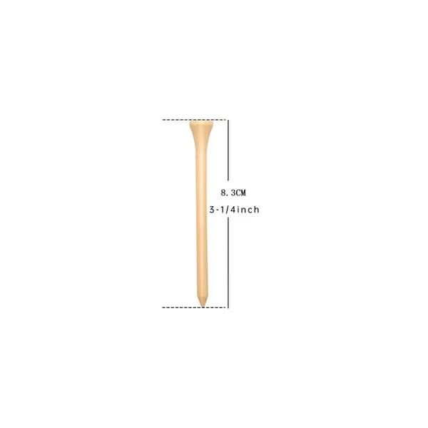 100 White Wooden Golf Tees 3-1/8\" – Durable and Smooth for Better Play
