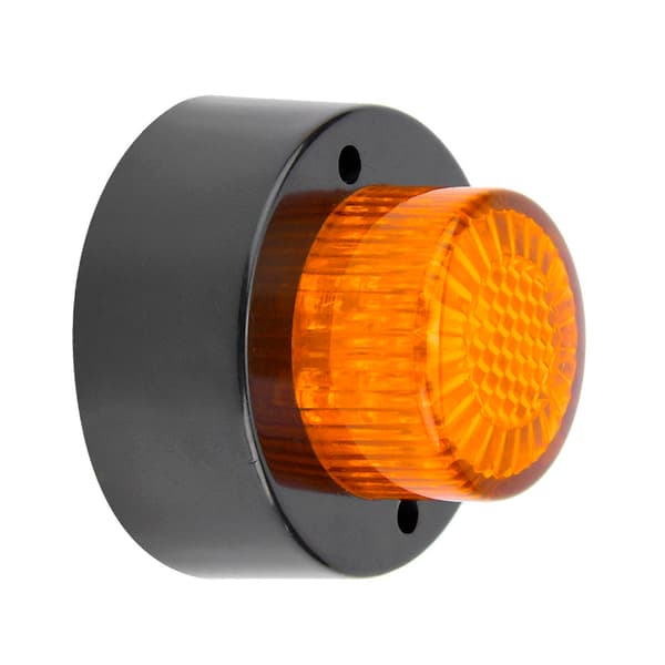 24V Mini Rund Sidemarkeringslys Signalindikator Klaringslys for Tilhenger Lastebil (Gul)