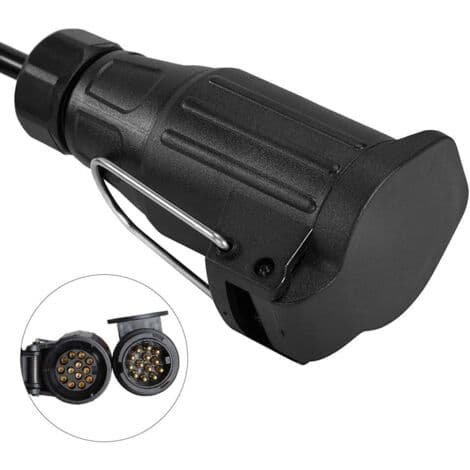 Trailer Extension Cable, 7-13 Pin Trailer Plug, 12V Trailer Extension Cable with Trailer Plug for Car Accessories