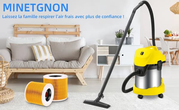 2 filtre egnet til Kärcher WD3 WD2 WD1 & A-serien - Patronfilter - Patronfilter