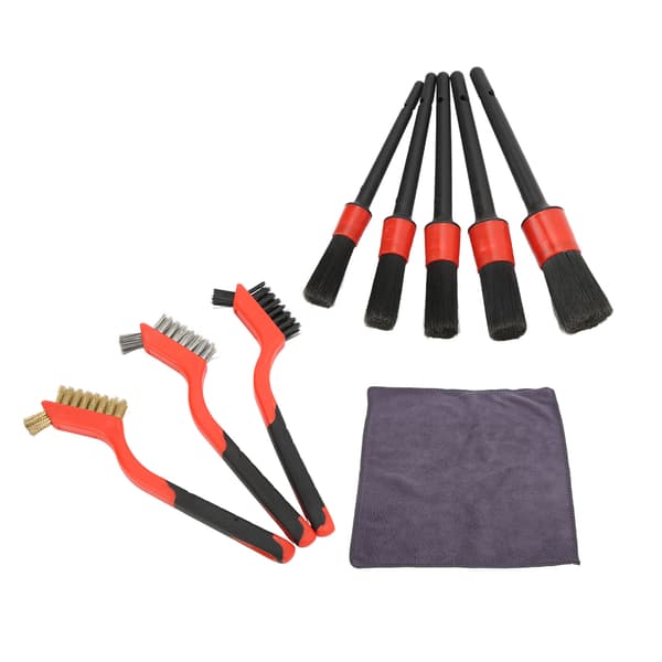 Brush Set for Car Interior Detailed Cleaning Wire Brushes Various Sizes Fiber Cleaning Tools