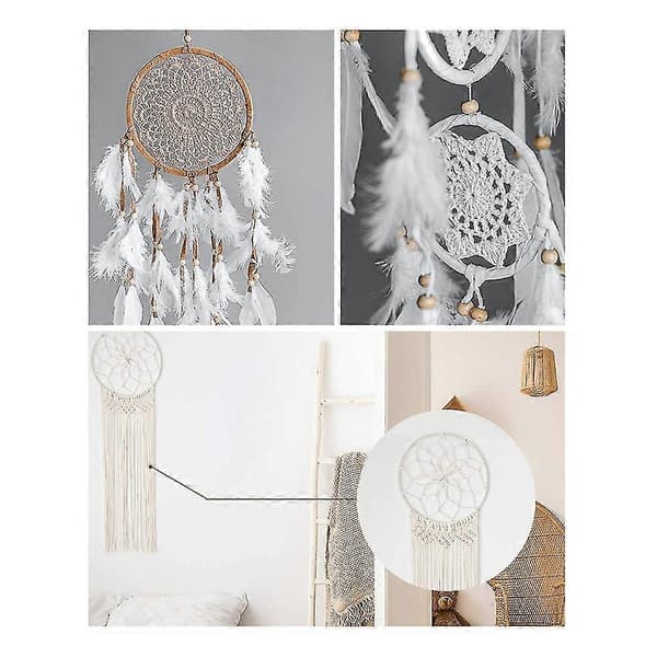 12 stk. 6 størrelser guld drømmefanger metalringe blomsterbuer krans makramé kreationer ring til DIY C