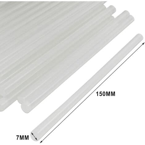 Smältlimstift 7x150mm Transparent Lim för Smältlimpistol 7mm - 36-pack