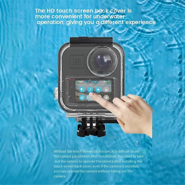 Waterproof Camera Housing for GoPro MAX Panoramic Sports Camera Bezel