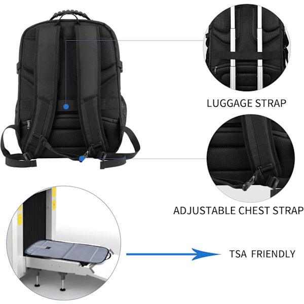 Men's Backpack 18.4 inch Laptop Backpack