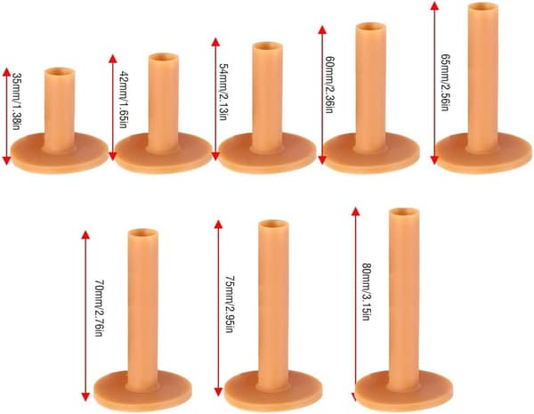 Golf-tiit 35 mm / 42 mm / 54 mm / 60 mm / 65 mm / 70 mm / 75 mm / 80 mm