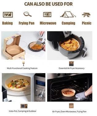 100-pakning Airfryer-papir - 20 cm