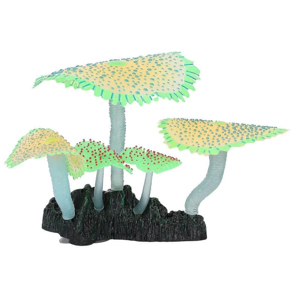 Green Artificial Silicone Coral Plants for Aquarium Decoration
