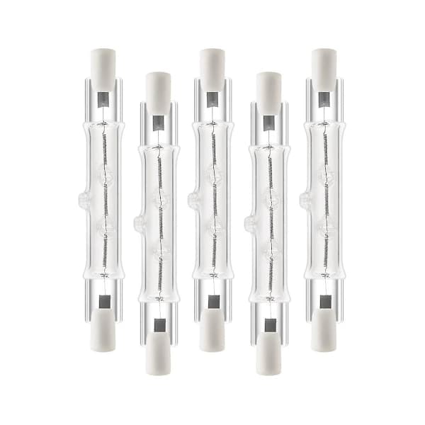 5-pak R7s 118mm 200W 230V, R7s Halogen Lineær Lyskilde, Dæmpbar Halogenpære til Byggearbejde 200W 200W