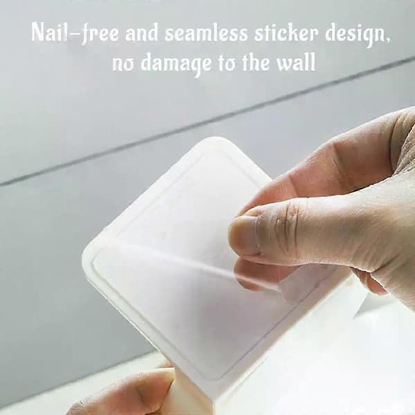 Self-adhesive bottle holder, tray, bathroom storage rack, wall-mounted hand soap dispenser tray, kitchen spice bottle support