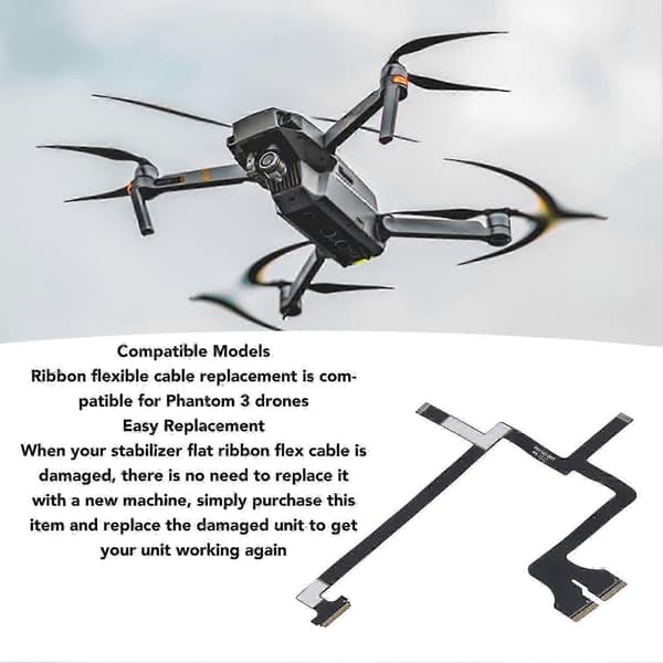 Kamera Flat Ribbon Kabel for Phantom 3 Professional Version Fleksibel Stabilisator Flat Ribbon Flex Kabel Erstatning Drone Tilbehør