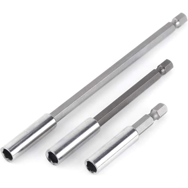 3 stk 1/4 \" feste magnetisk bitsholder forlengelse elektrisk drill skrutrekker forlengelse for elektrisk drill..DEBUNS