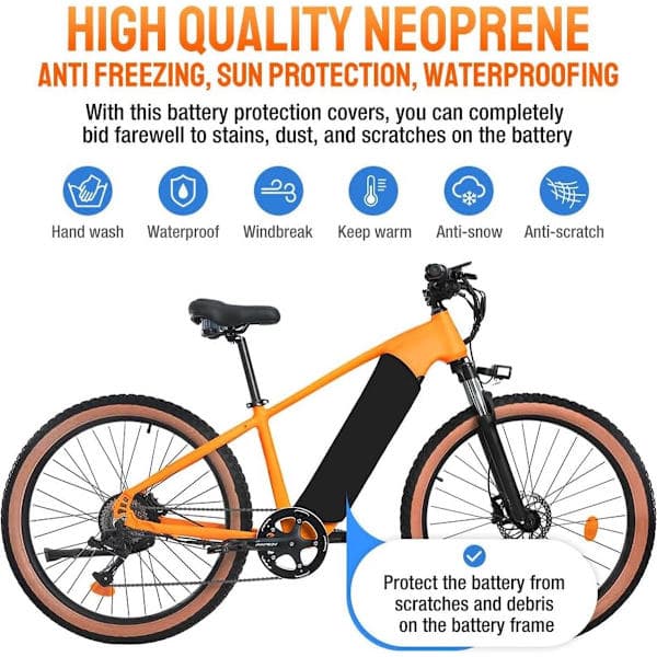 Two-piece - Battery protection for e-bikes - Suitable for frames with a circumference of 28-36 cm (green)