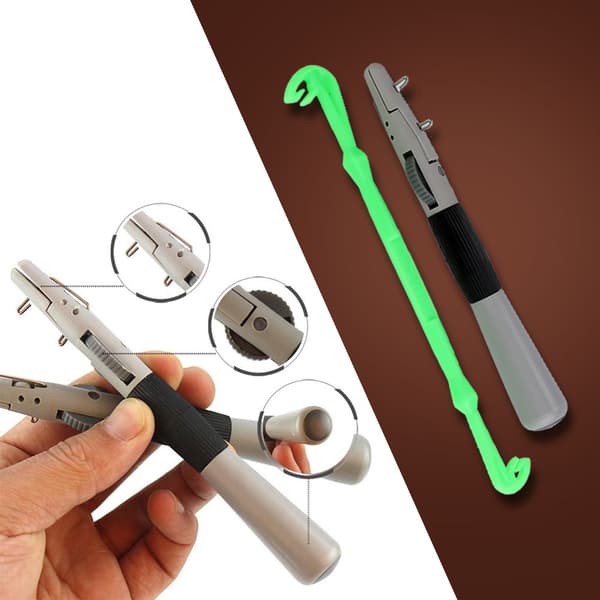 Manual Fishing Hook Tier with Sub-line, Double Hook, Fast Knot Tyer