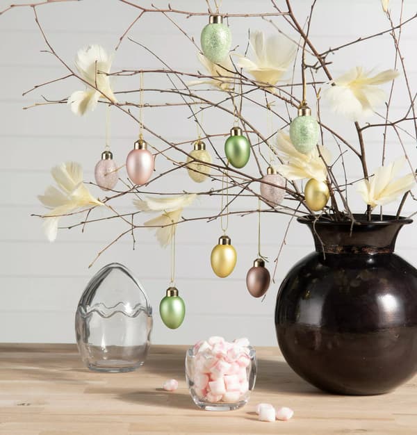 Æg/Hæng Glas Mix Pastel 12-pak Påskeæg multifärg multicolor