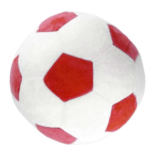 Multifunktionelt fodbold-tøjdyr 23 cm rød
