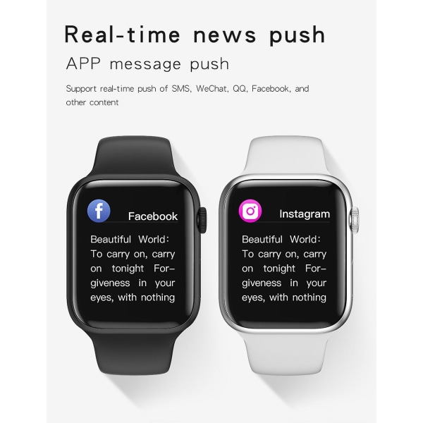 2023 Smart Watch Apple Smartwatch Series 8 HD -näytölle Urheilusyke Fitness Tracker Bluetooth Call Miesten Naisten Älykello black and HeiNL