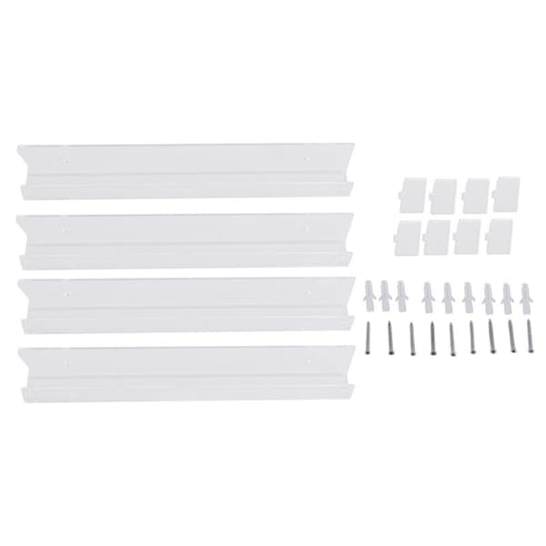 4 pcs Acrylic Transparent Floating Shelf, Invisible Wall Shelf, Modern Display Toy Organizer Record Holder