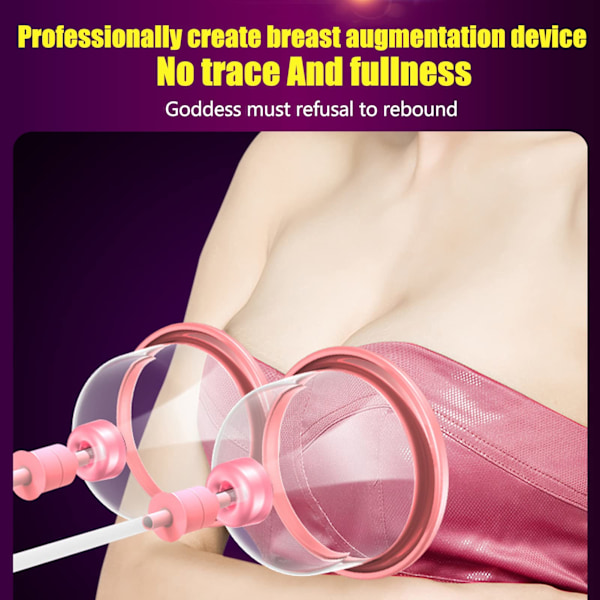 Elektrisk bröstförstoring - Bärbar bröstförstoring - Lämplig för alla hudtyper - Hemmabröstförstoring - 13,5 cm dubbelkopp Double cup small