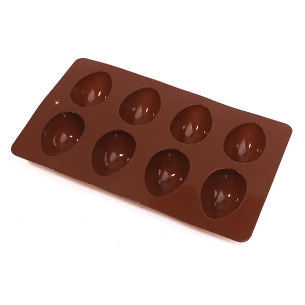 DIY 8 äggformade påskägg silikonform för bakverk och chokladkaffe Coffee
