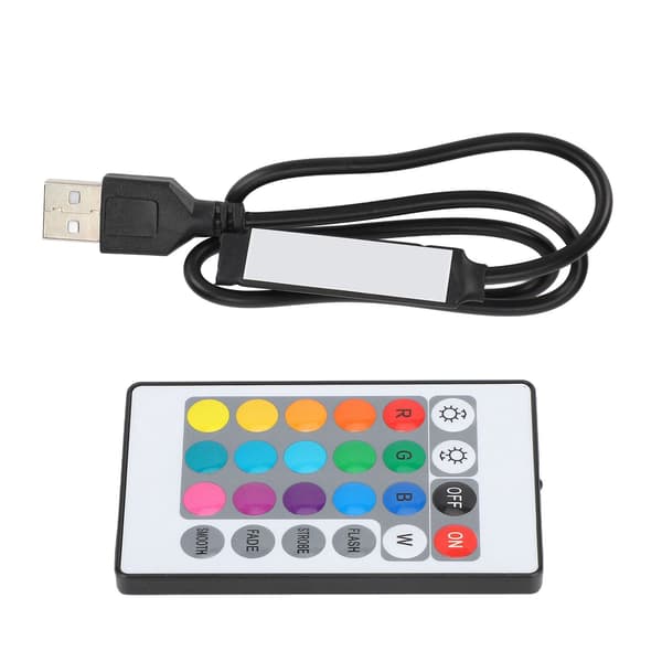 USB Bluetooth RGB Light Strip Controller with Remote Control for 4-Pin 5V LED Light Strips