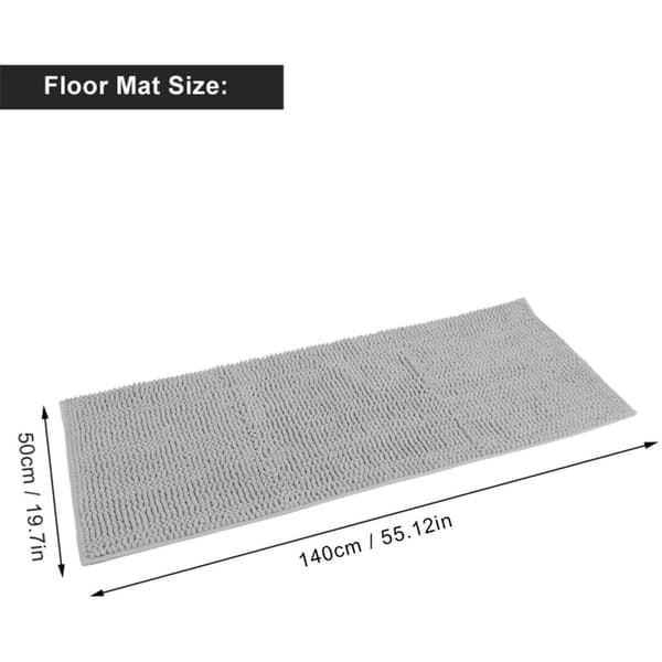 50x120cm Mjuka halkfria silvergrå golvmattor för kök sovrum badrum