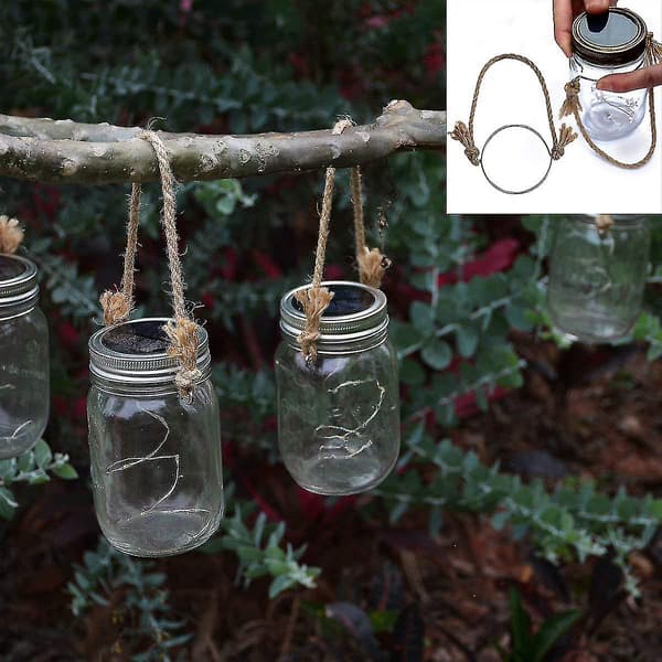 6-pak Burlap trådbøjler i rustfrit stål til Mason Jar, Ball Pint Jar